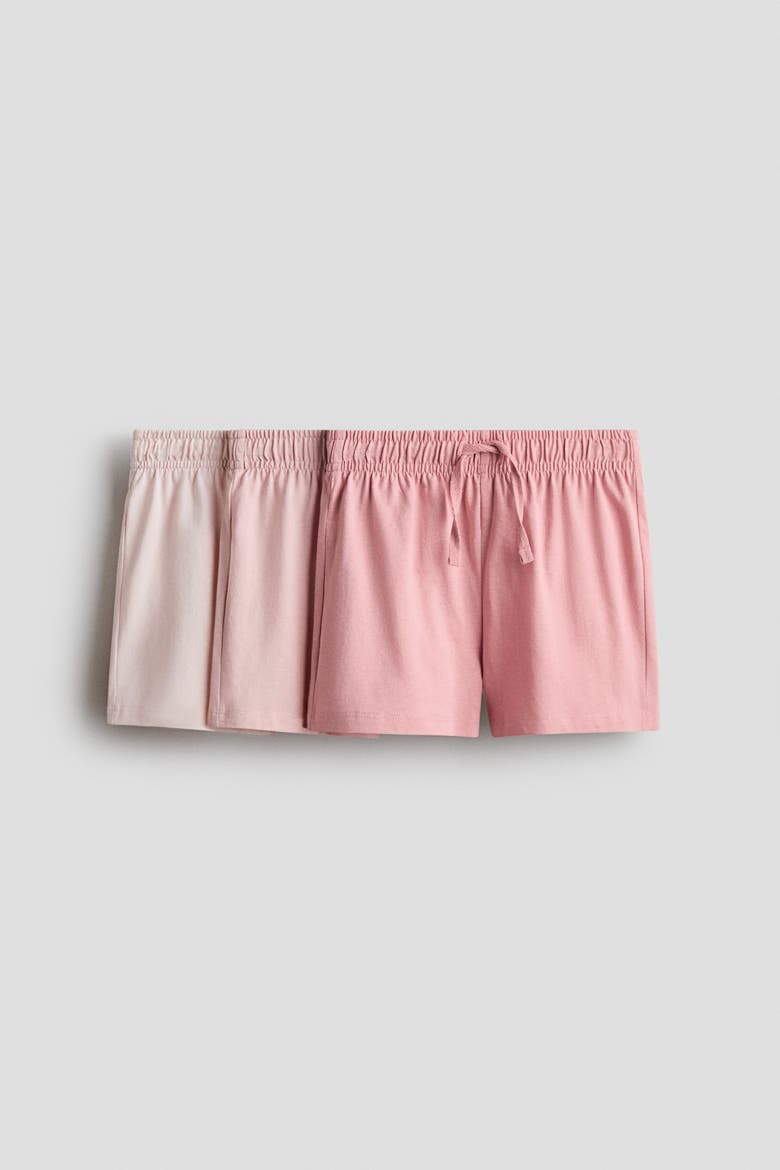 3-pack Cotton Jersey Shorts, Main, color, Pink/light pink/pale pink