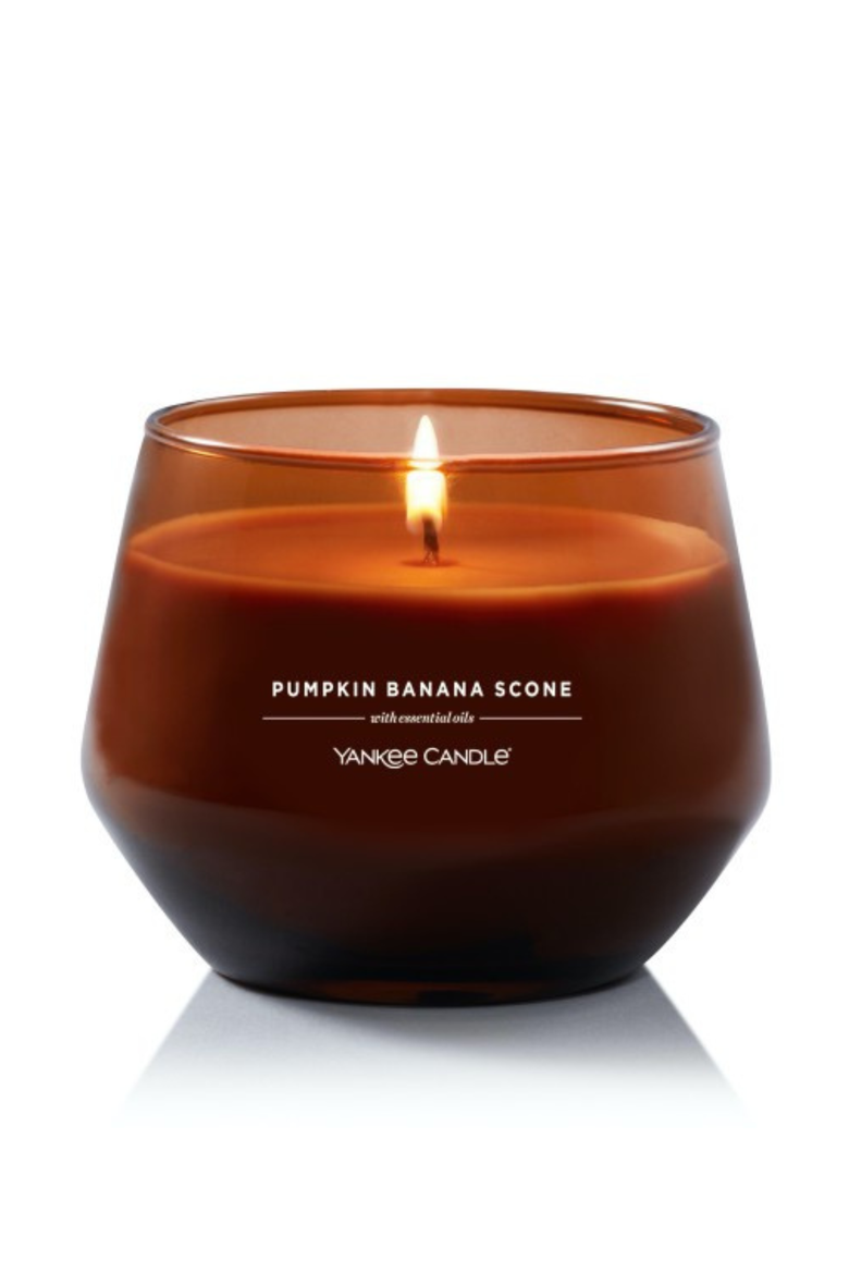 Pumpkin Banana Scone Studio Candle with Essential Oils, Set of 2, Alternate, color, Dark Orange