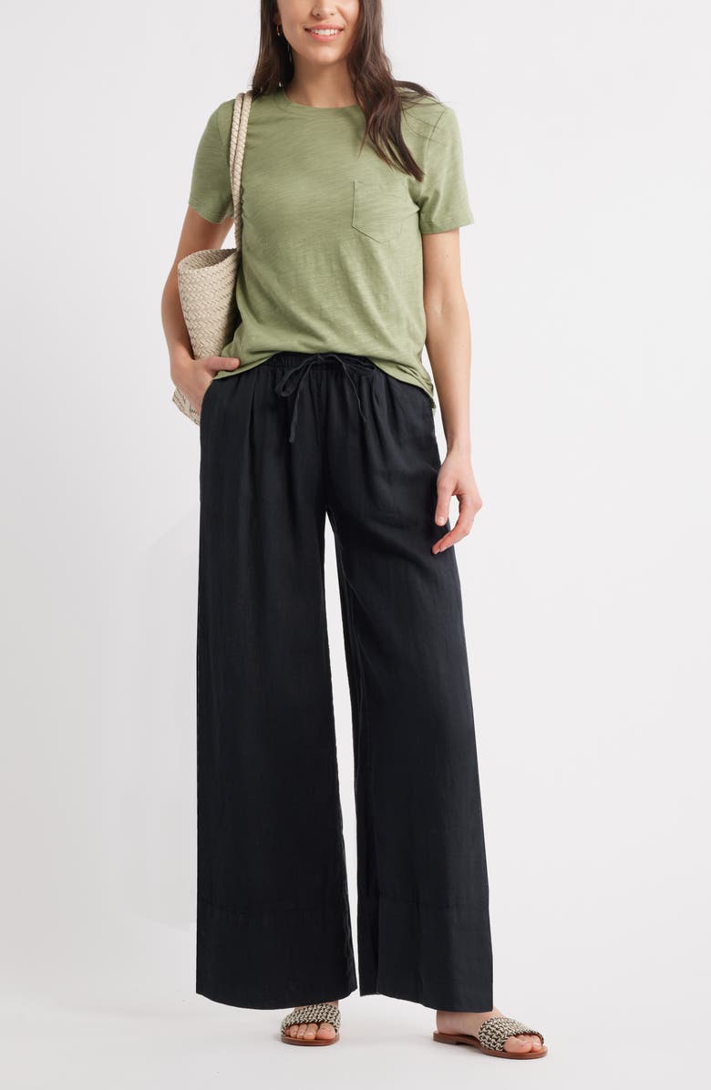 Caslon<sup>®</sup> Wide Leg Linen Pants, Alternate, color, 