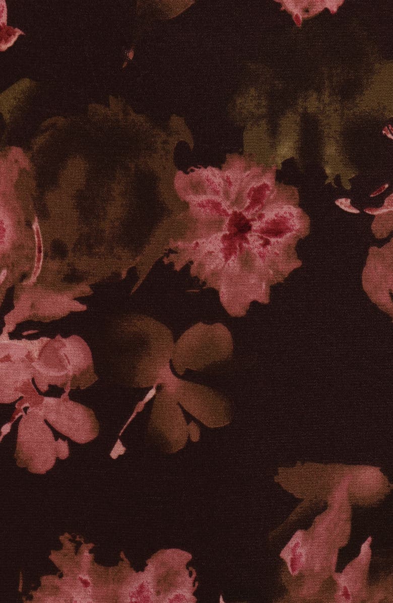 Petal & Pup Vivie Floral Print Maxi Skirt, Alternate, color, Chocolate Floral