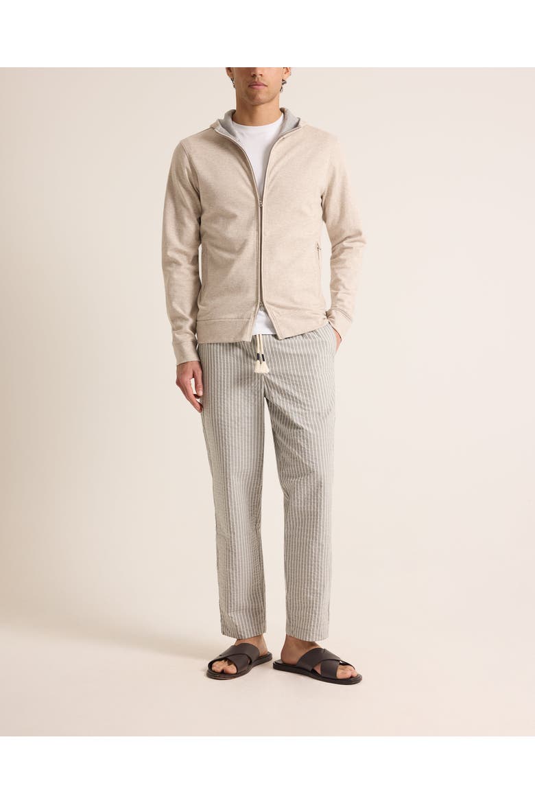 Mathers Cashmere Classic Fit Cashmere Blend Zip Through Hoodie, Main, color, BISCUIT MELANGE