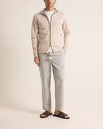 Orlebar Brown Mathers Cashmere Classic Fit Cashmere Blend Zip Through Hoodie