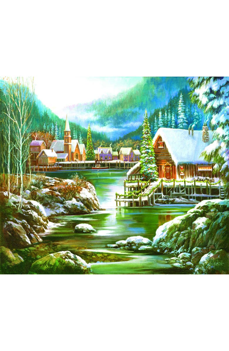 Sunsout Snowy Harbor 550 piece Jigsaw Puzzle for Adults, Main, color, Multicolor