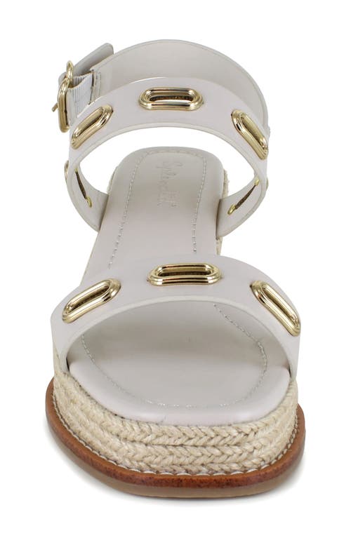 Splendid Denny Slingback Espadrille Wedge Sandal In White Sand