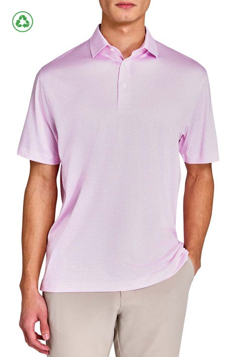 Regular Fit Flower Chain Recycled Performance Golf Polo