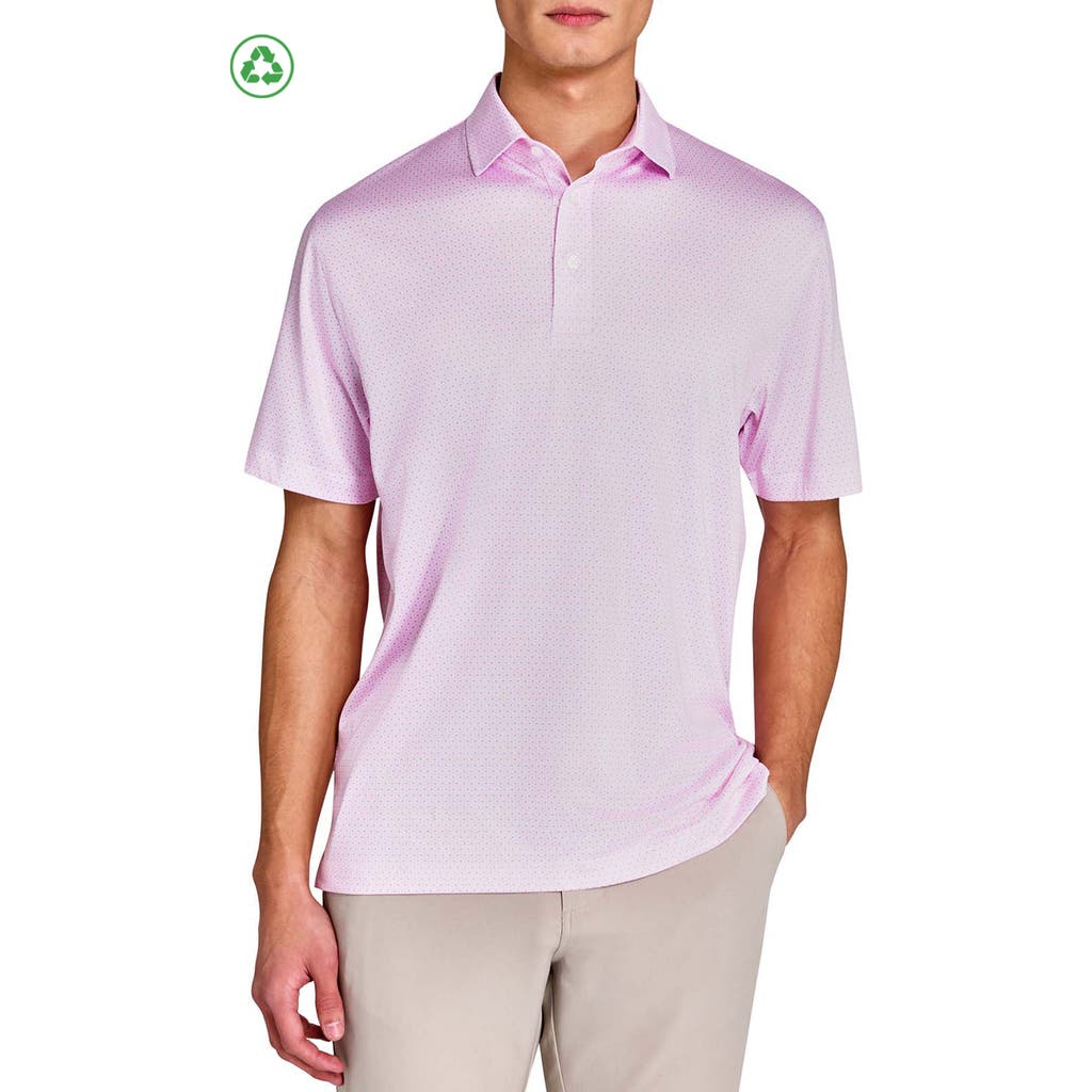 Construct Flower Chain Polo In Blue/pink