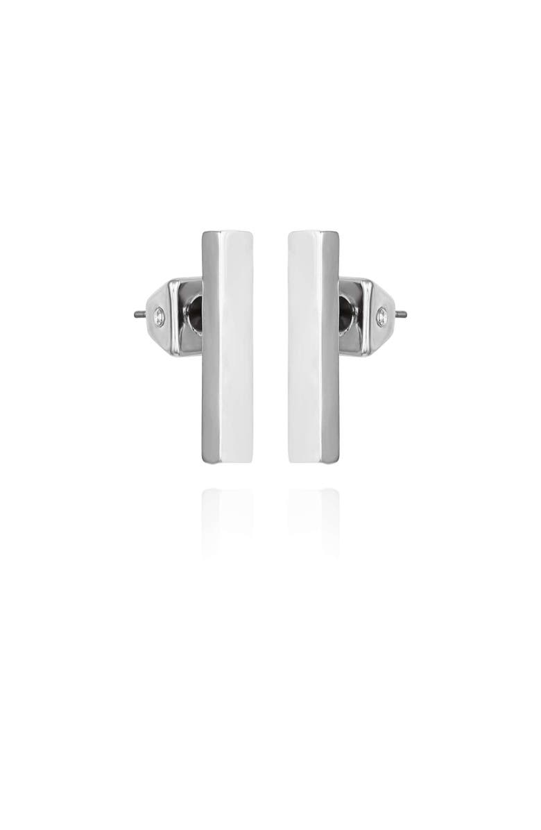Vince Camuto Bar Stud Earrings, Main, color, Silver Tone