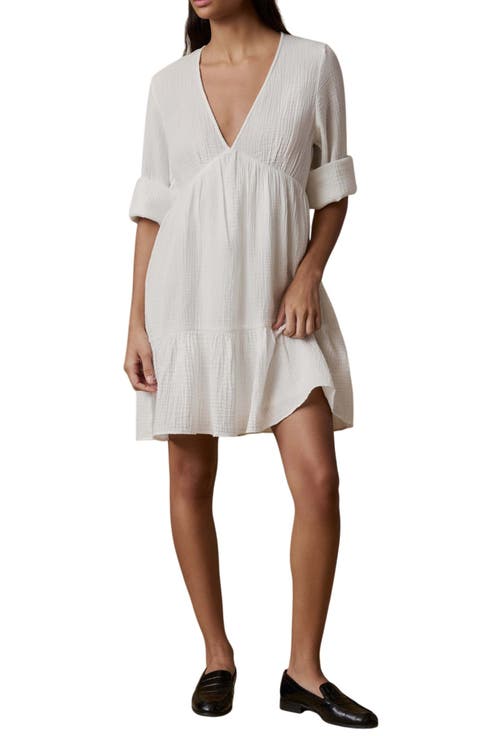 Dune Oceana Long Sleeve Organic Cotton Gauze Dress