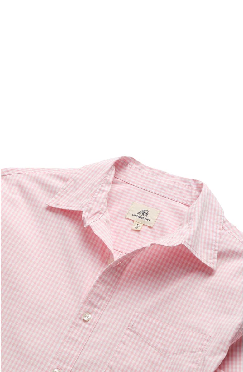 Surfside Supply Co. Brian Gingham Shirt, Alternate, color, Pink Check Combo