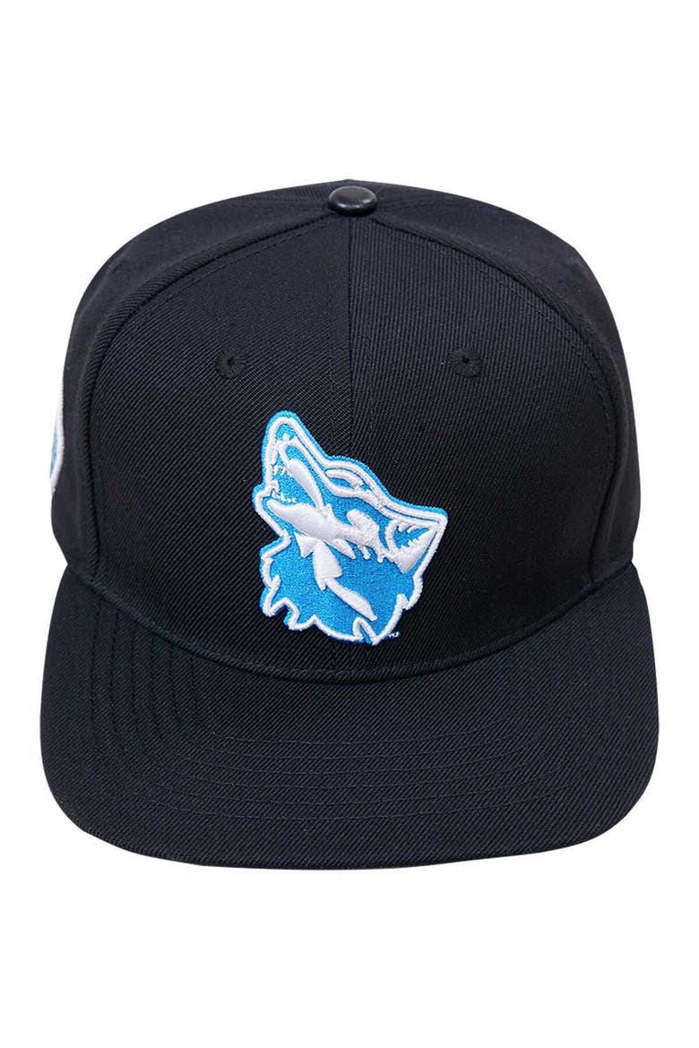 Men's Pro Standard Black Cheyney Wolves Arch Over Logo Evergreen Snapback Hat, Alternate, color, Black