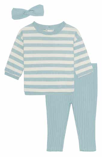 PL Baby by Petit Lem Sweatshirt, Ribbed Leggings & Headband Set
