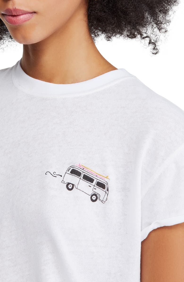 Free People Wipe Out Graphic Tee, Alternate, color, White