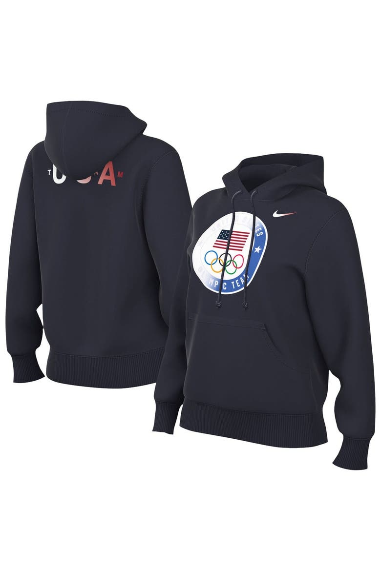 Women's Nike ACG  Navy Team USA Phoenix Fleece Hoodie, Main, color, Navy