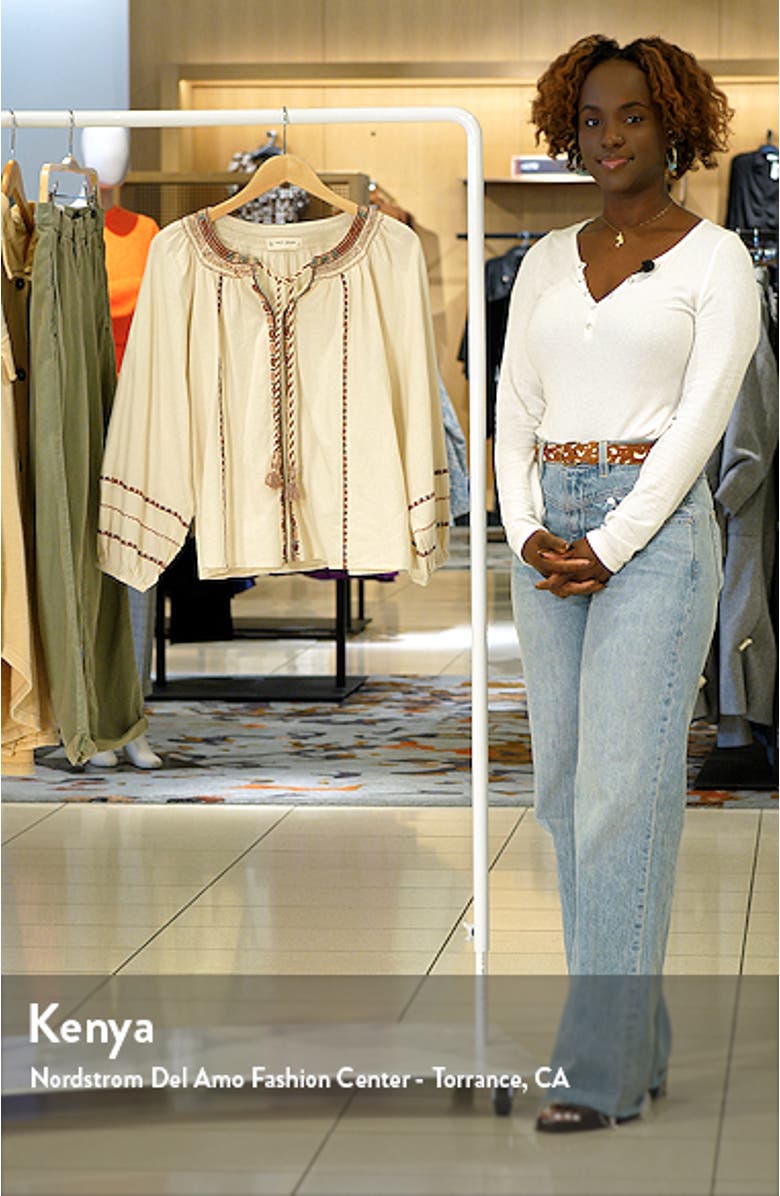 Embroidered Peasant Blouse, sales video thumbnail