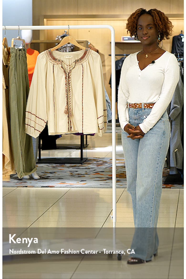 Embroidered Peasant Blouse video