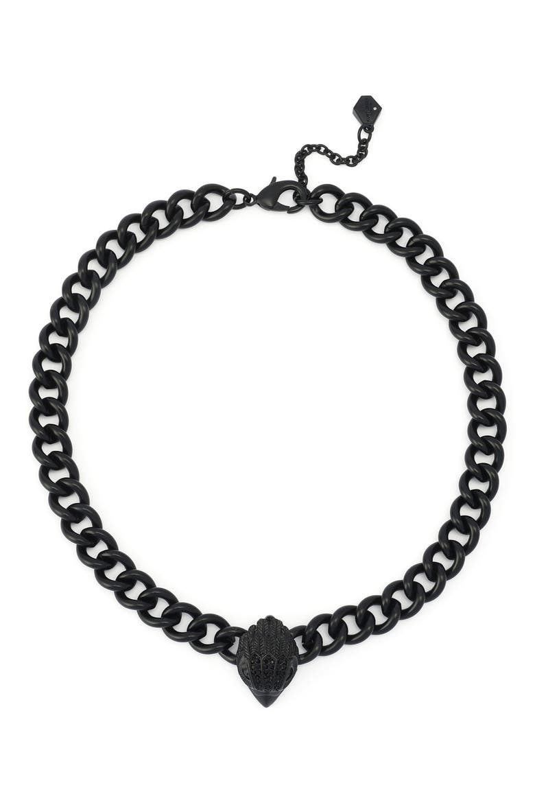 Eagle Collar Necklace, Main, color, JET