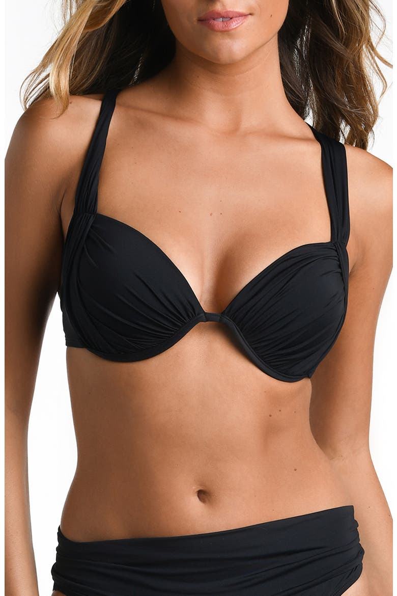 Underwire Bikini Top, Main, color, BLACK