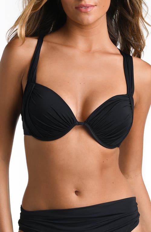 La Blanca Underwire Bikini Top in Black at Nordstrom, Size 10