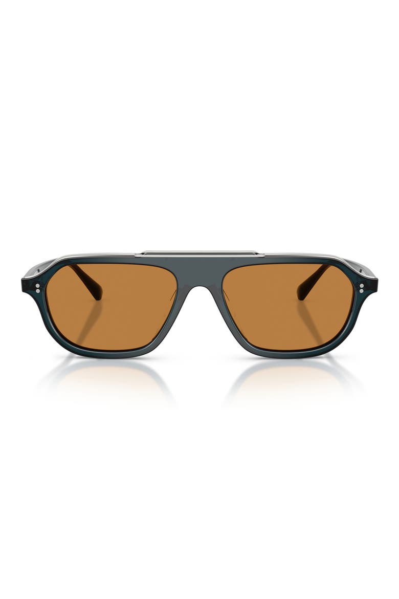 58mm Estin Irregular Sunglasses, Main, color, MIDNIGHT TEAL / COGNAC