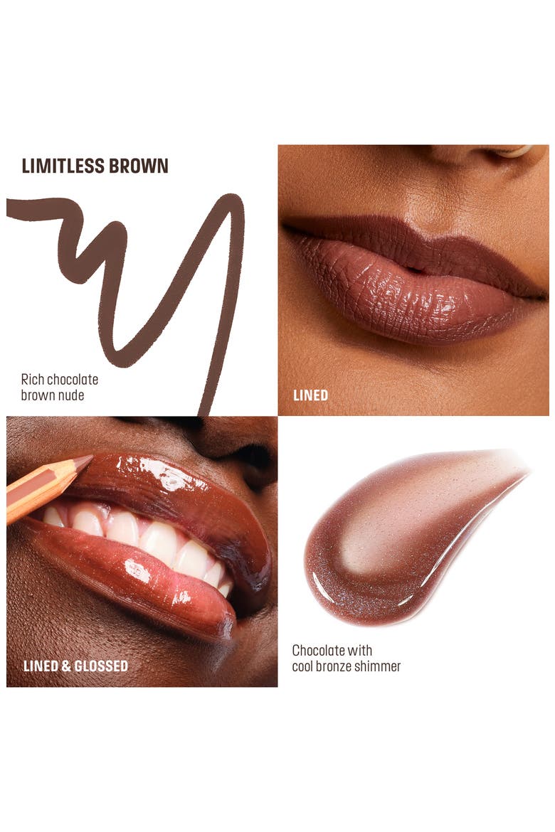 Limitless Brown Lip Liner & Lip Gloss Kit $39 Value, Alternate, color, LIMITLESS BROWN
