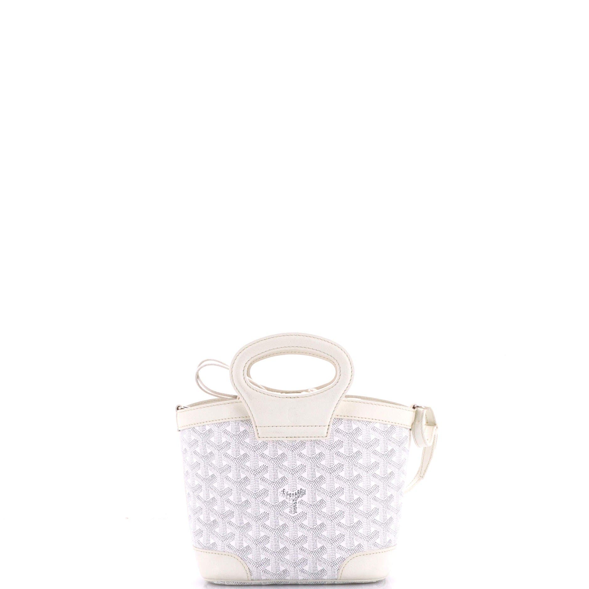 Pre-Owned Goyard Beluga Bag Coated Canvas Mini, Alternate, color, White