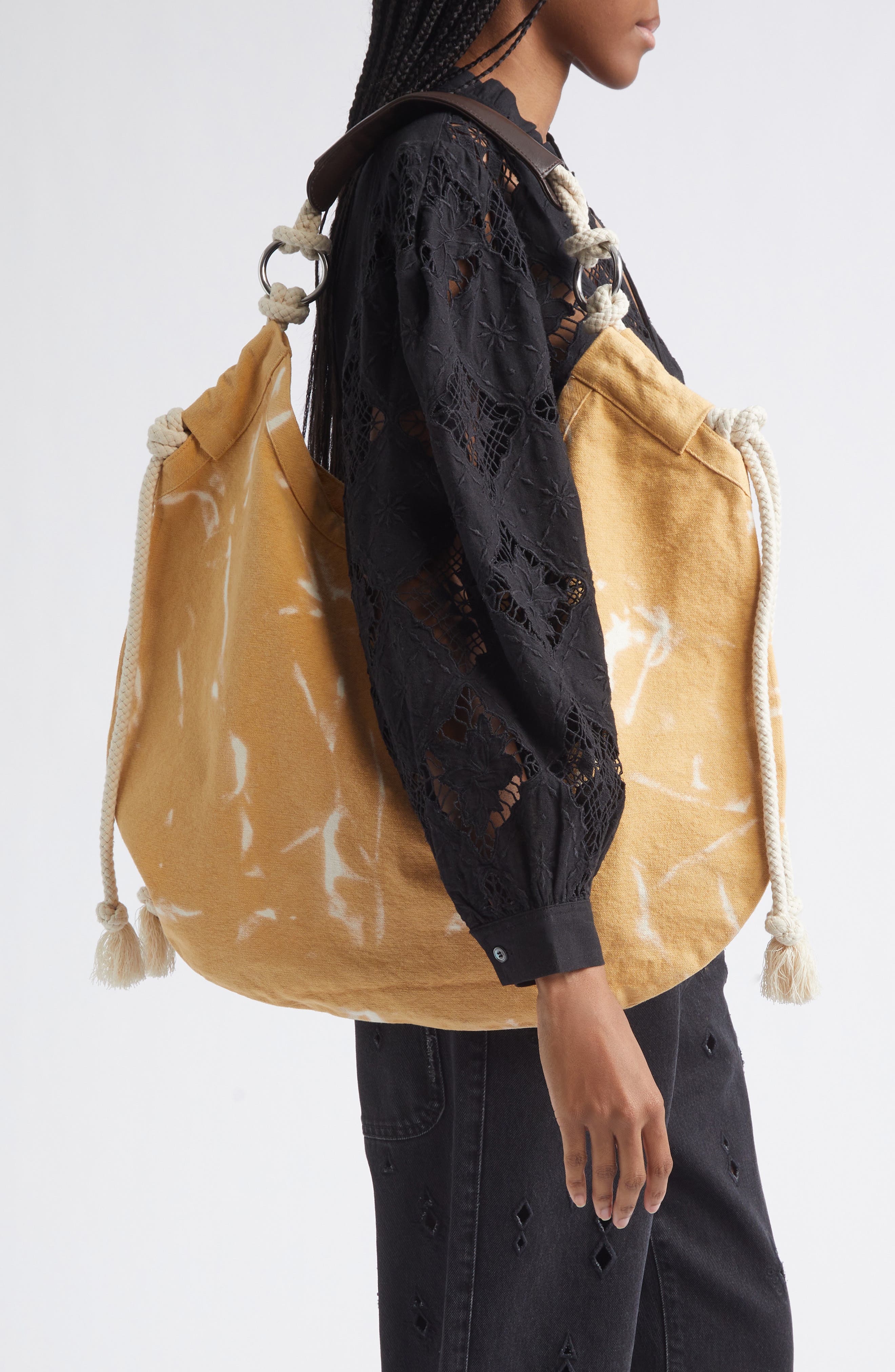 Isabel Marant Byron Canvas Tote, Alternate, color, Honey