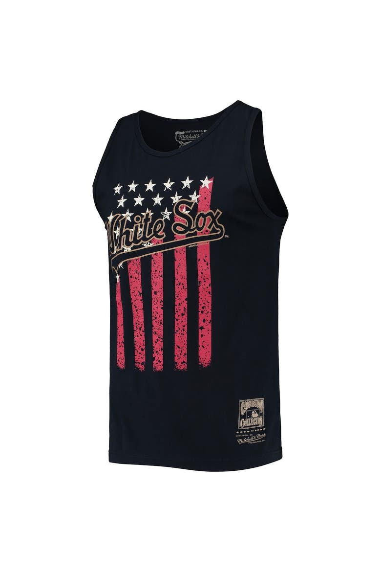 Men's Mitchell & Ness Navy Chicago White Sox Cooperstown Collection Stars and Stripes Tank Top, Alternate, color, Navy