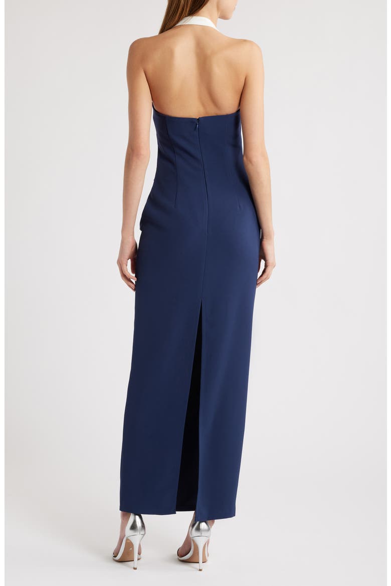 1999 Halter Maxi Dress, Alternate, color, NAVY