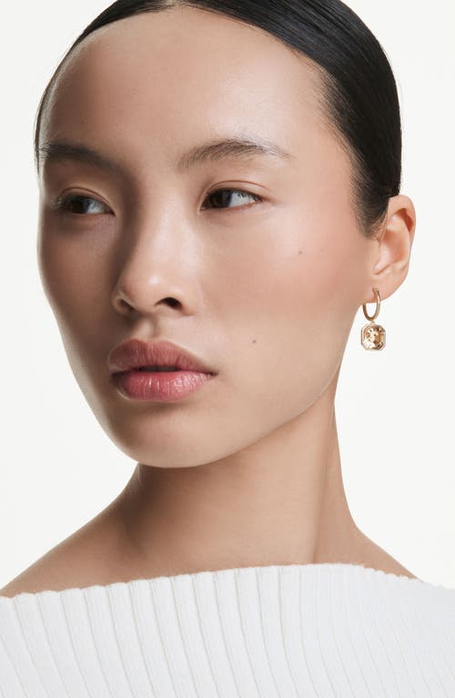 Swarovski Millenia Square Cut Gold-tone Plated Earrings In Gold