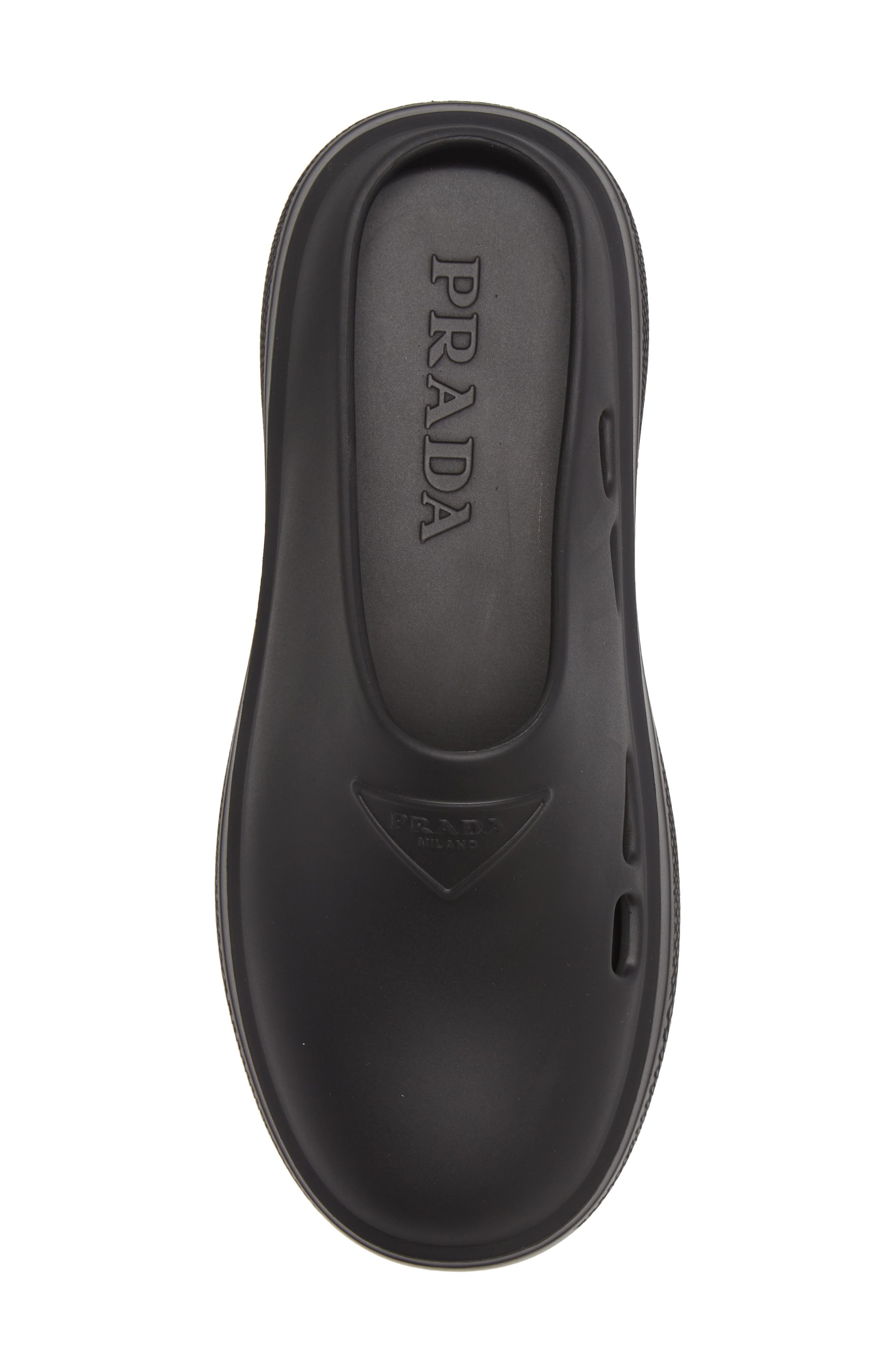 Prada Mellow Logo Waterproof Clog, Alternate, color, 