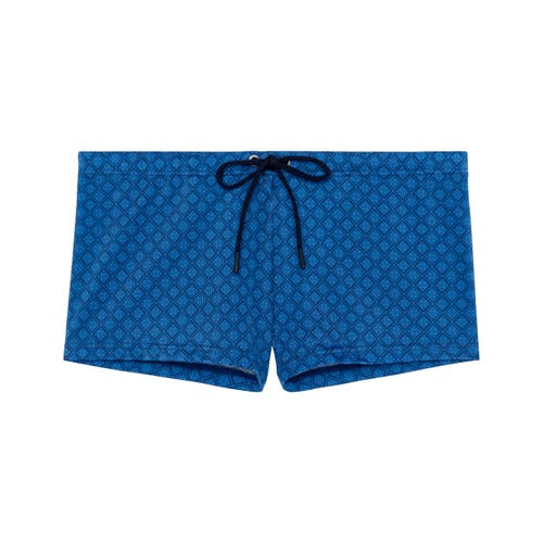 Hom Hendaye Swim Shorts In Blue Print