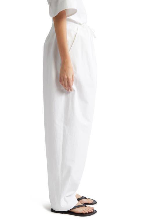 Partow Niles Carrot Leg Cotton Pants In White