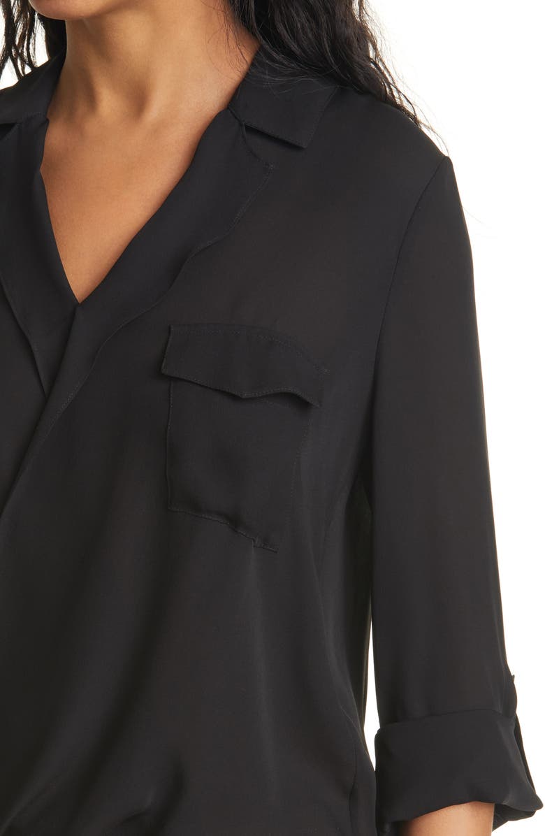 L'AGENCE Phoenix Surplice Silk Shirt, Alternate, color,