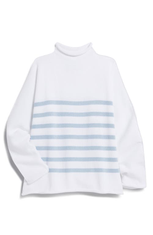 Frank & Eileen Monterey Stripe Cotton Funnel Neck Sweater