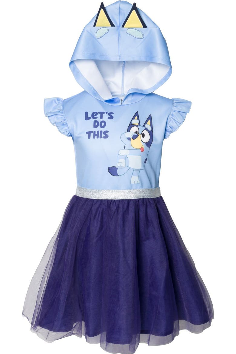 Hooded Dress, Main, color, Bluey Blue Purple