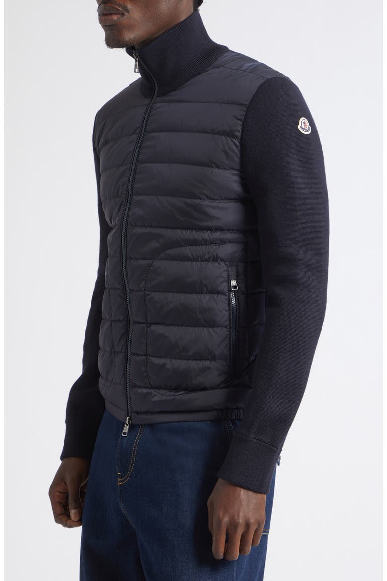 Maglia Mixed Media Cardigan, Alternate, color, NAVY/ NAVY