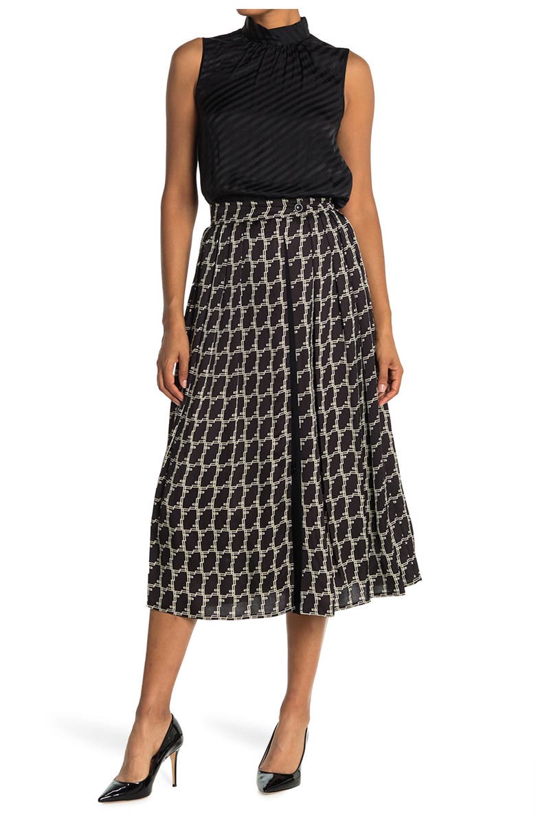 SEVENTY VENEZIA Geometric Print Midi Skirt, Alternate, color,