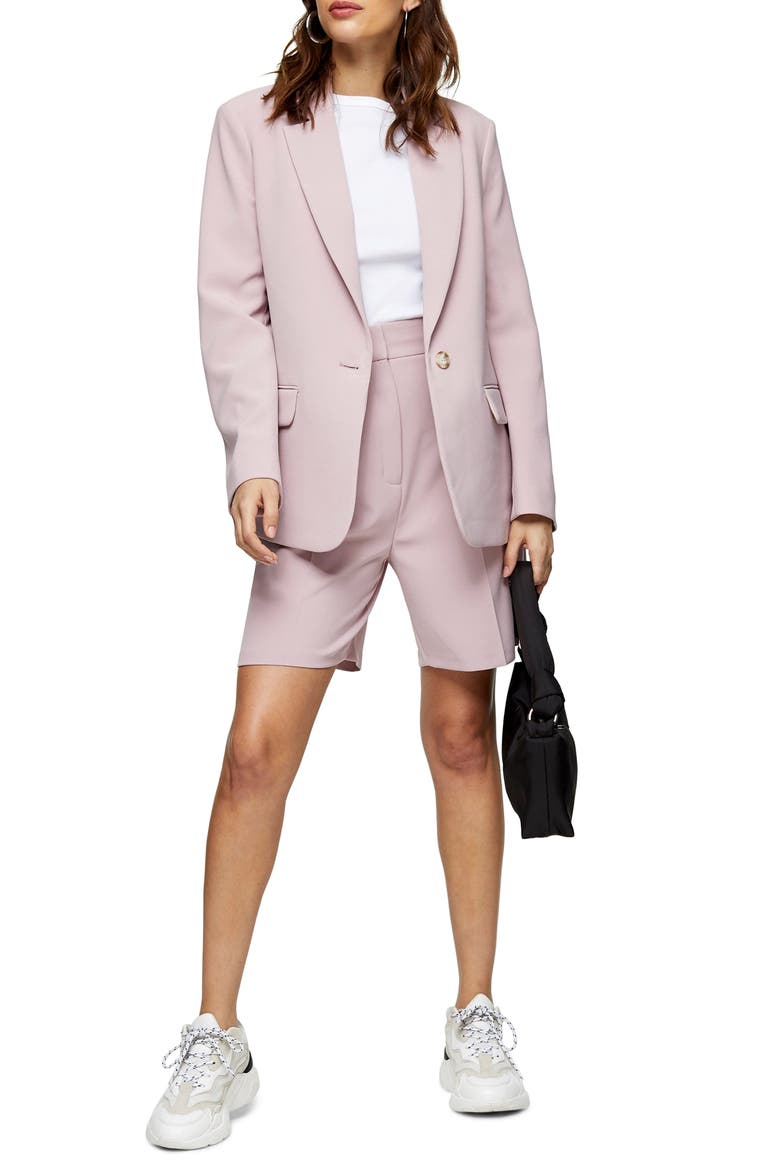 Clean Crepe Shorts, Alternate, color, PINK