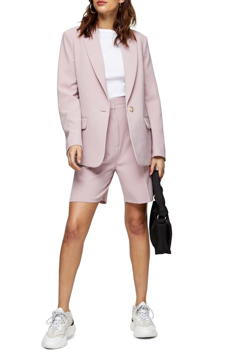 Topshop Clean Crepe Blazer, Alternate, color,