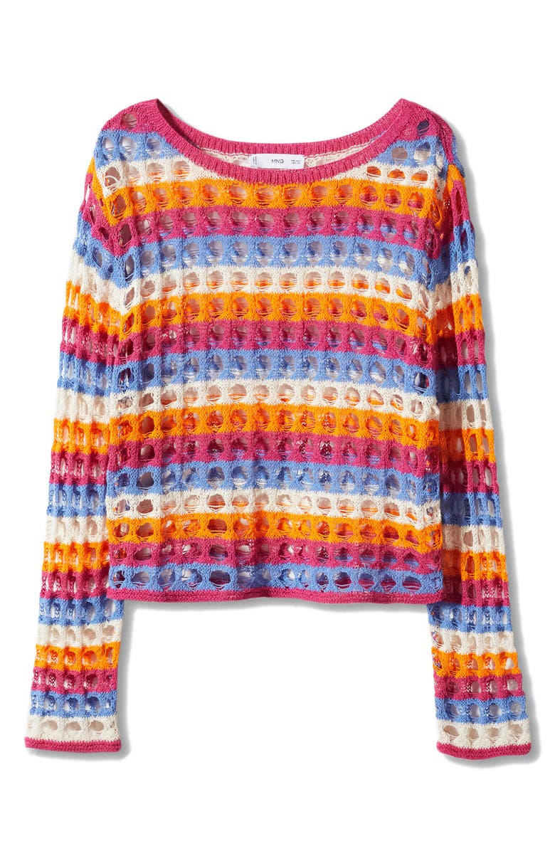 MANGO Crochet Sweater, Alternate, color, 