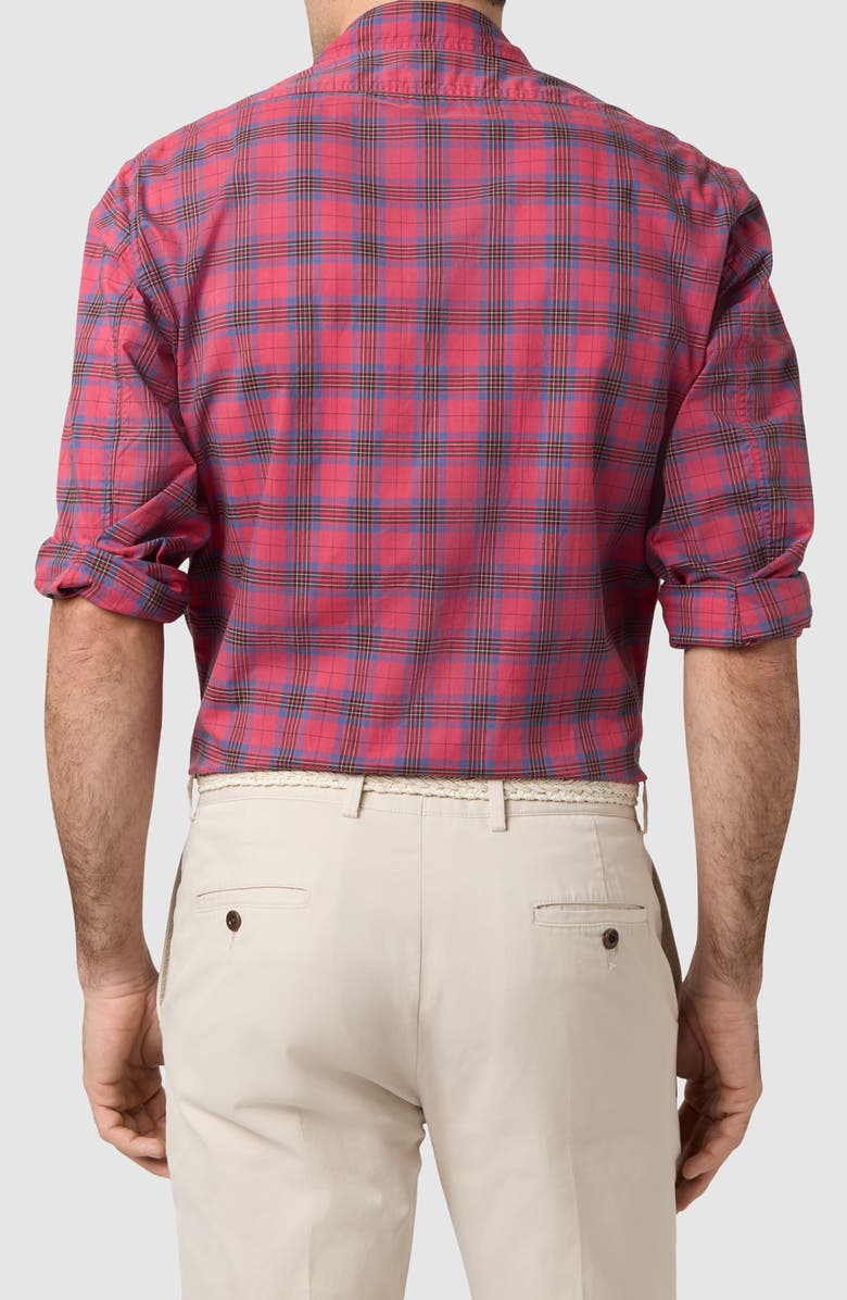 Sid Mashburn Luke Plaid Work Shirt, Alternate, color, Leslie Red Tartan