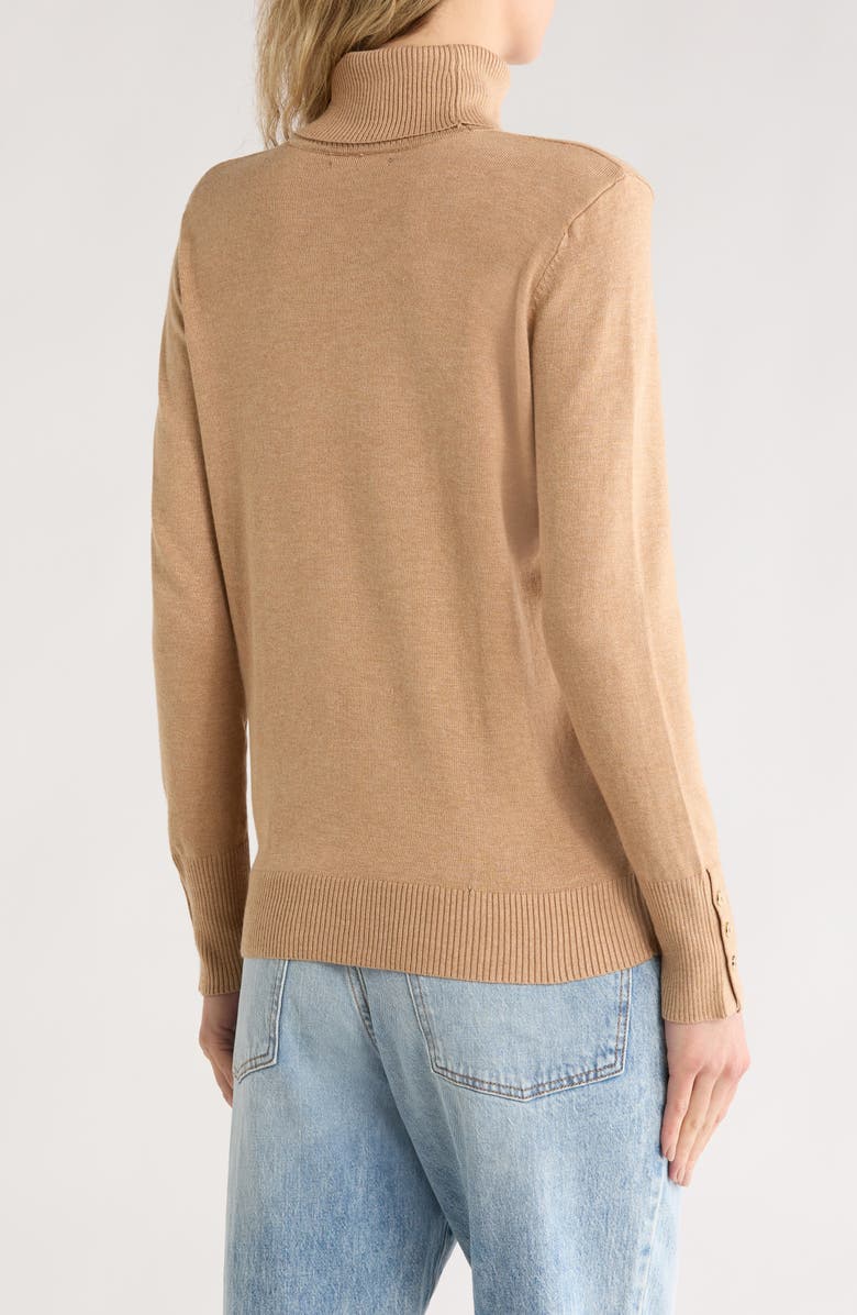 Joseph A Turtleneck Sweater, Alternate, color, Camel Heather
