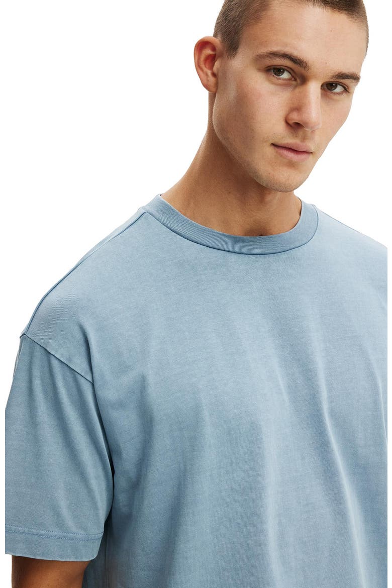 Men's Box Fit Plain T-Shirt, Alternate, color, Chalk Blue Wash