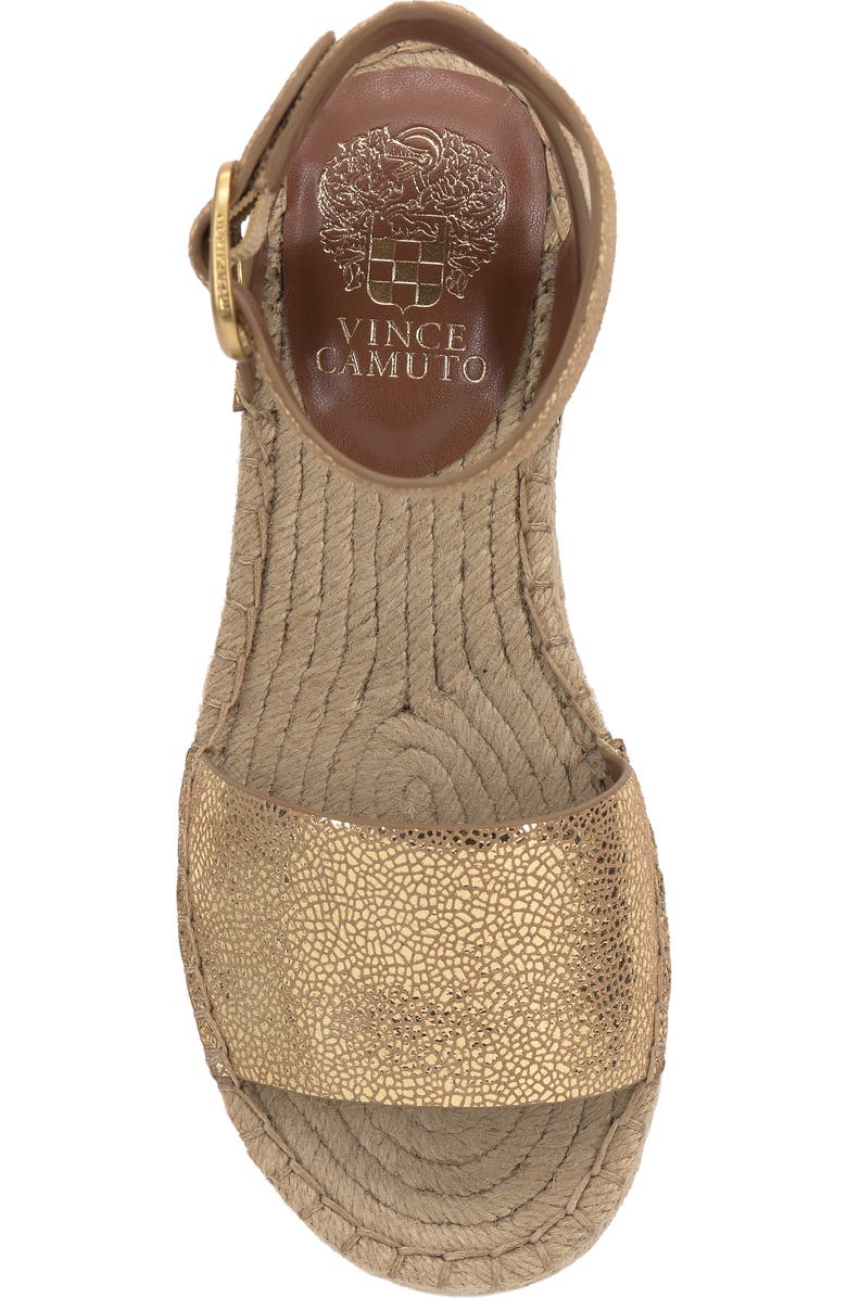 Vince Camuto Darna Ankle Strap Platform Sandal, Alternate, color, Neutral Gold