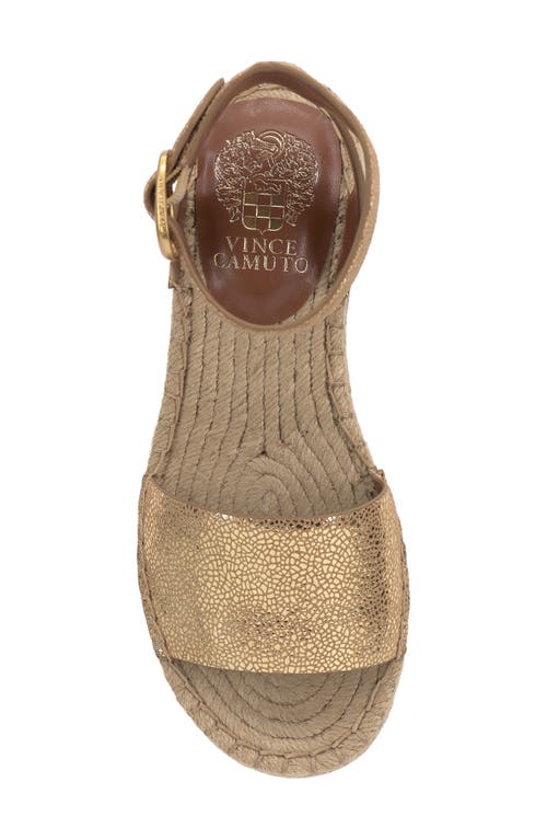 Vince Camuto Darna Ankle Strap Platform Sandal In Neutral Gold