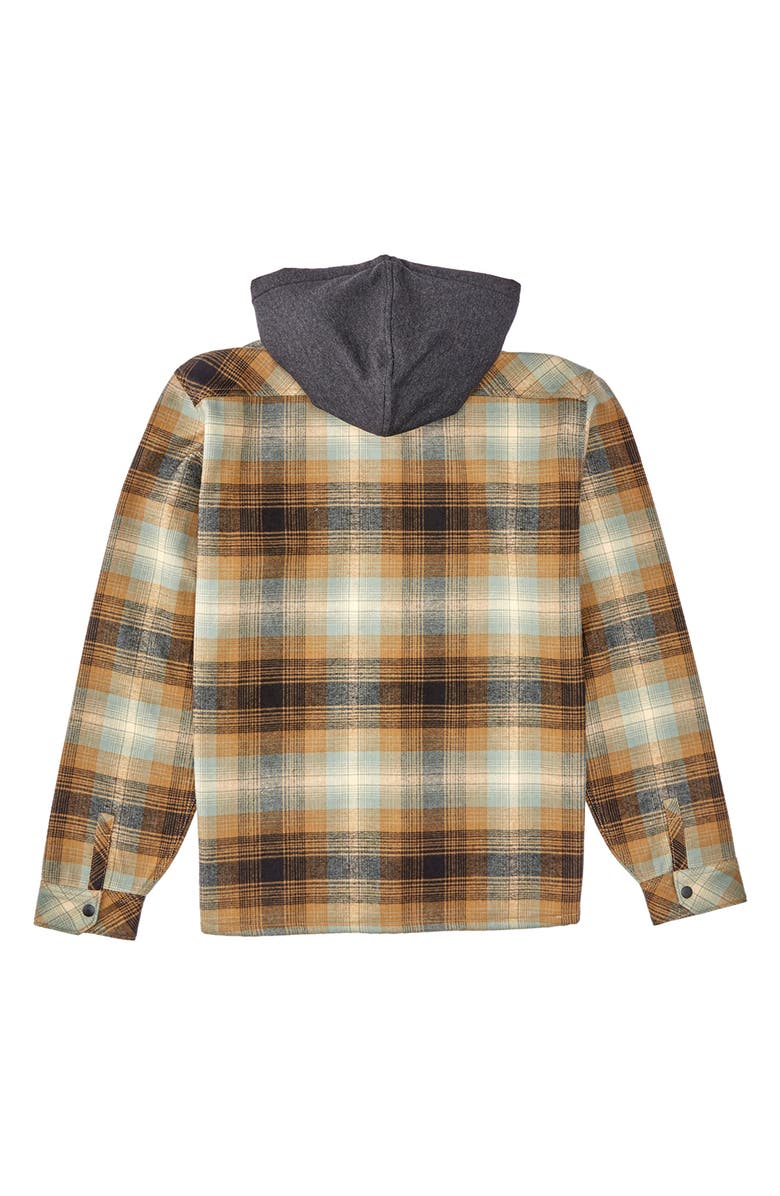 Billabong Furnace Bonded Fleece Hooded Flannel Shirt, Alternate, color, 