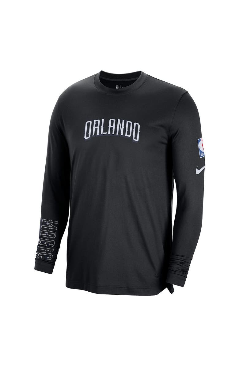 Nike Men's Nike Black Orlando Magic 2022/23 City Edition Pregame Warmup Long Sleeve Shooting Shirt, Alternate, color, 