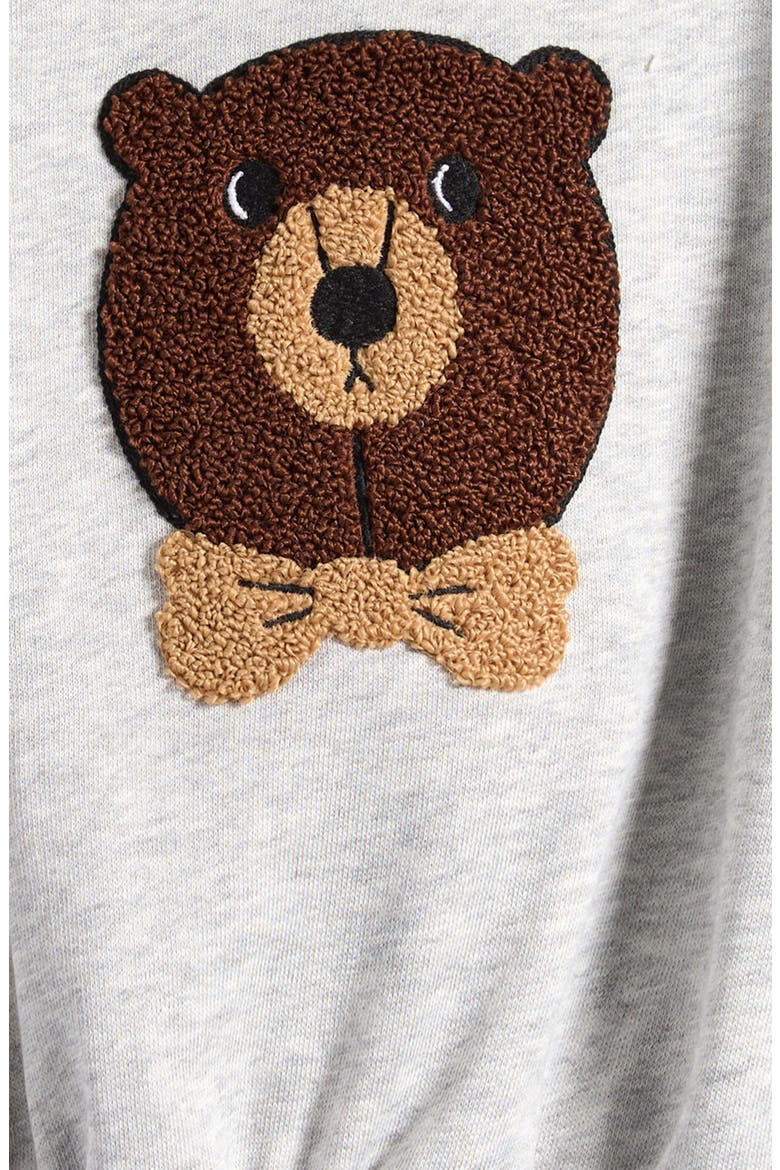 Chenille Bear Organic Cotto Sweatshirt, Alternate, color, GREY