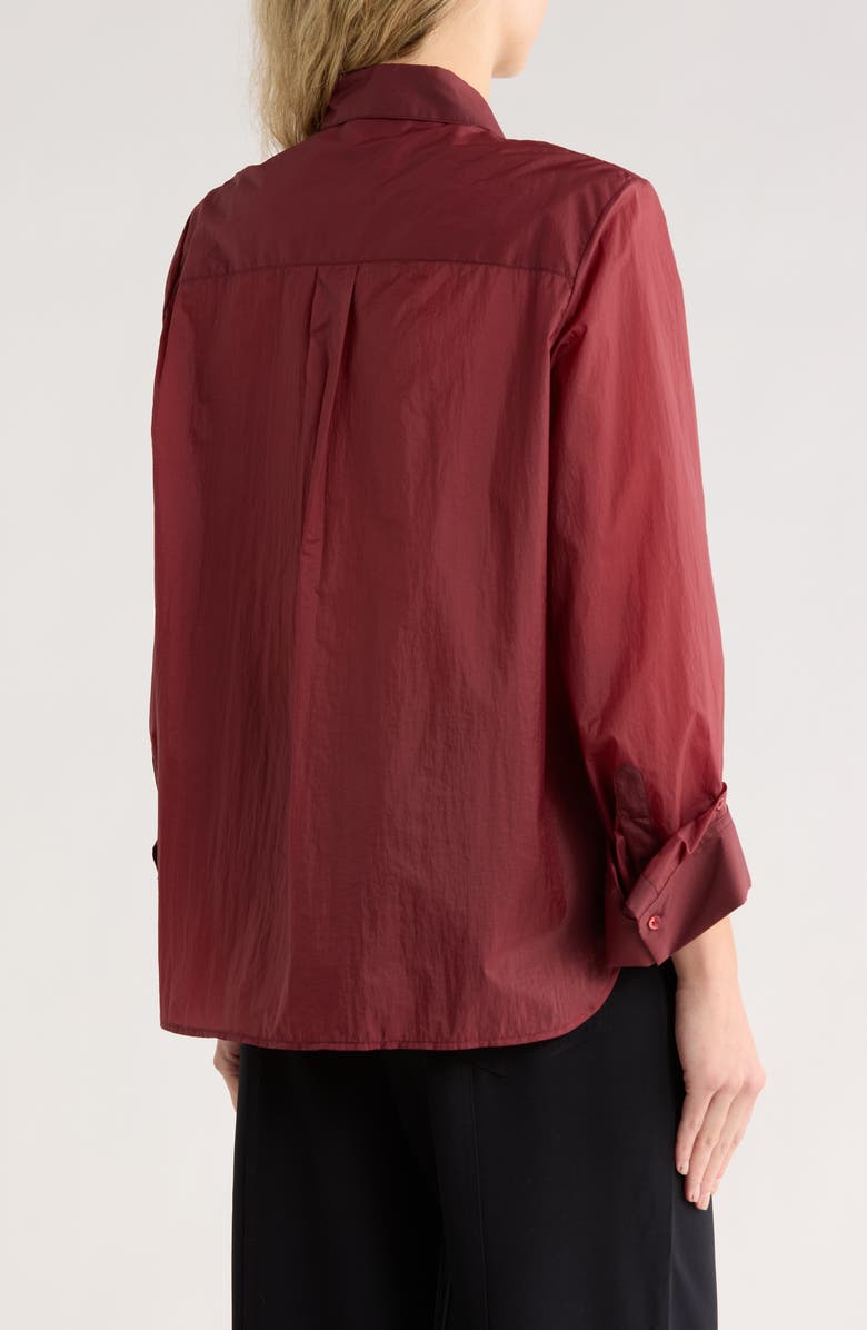TWP Next Morning Button-Up Shirt, Alternate, color, Burgundy