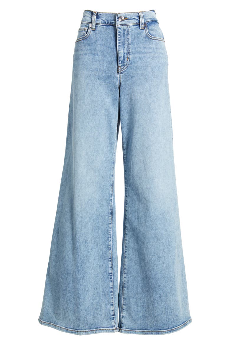 Le Palazzo High Waist Wide Leg Jeans, Alternate, color, LARK